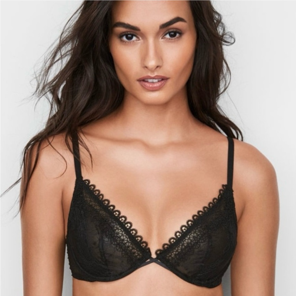 NWT VS Very Sexy Unlined Uplift Plunge Bra 34DD